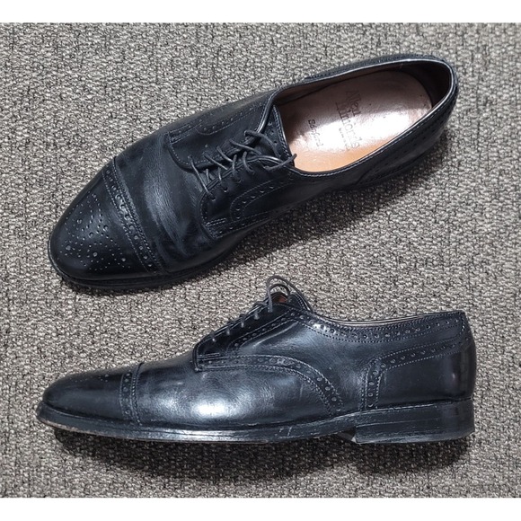 Allen Edmonds Men\'s Sanford Black Wingtip Cap Toe Derby Oxford Shoes‎ Size 8.5 D main image 10